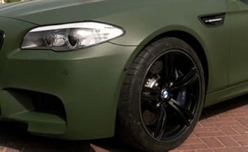 Grun Militar Matt Army Autofolie 500 X 152 Cm Mit Mikroluftkanalen Amazon De Auto