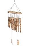 Bamboo Wind Chime Outdoor Wind Chimes - Light Brown, Large, 25 Inches