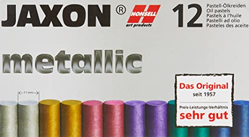 Jaxon 47410 - Set di gessetti a Olio, Colori Metallizzati, 12 pz.