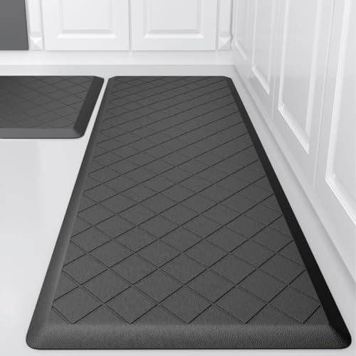 WEZVIX Anti-Fatigue Kitchen Mat Black