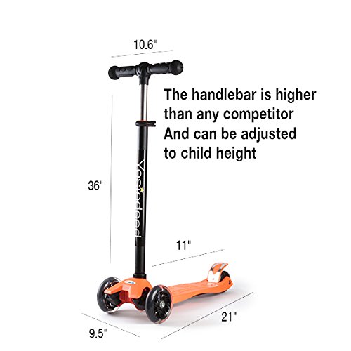 YESINDEED 3 Wheel Kick Scooter (Orange)