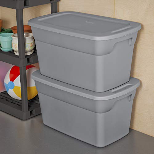 sterilite 30 gallon plastic stackable storage tote container box