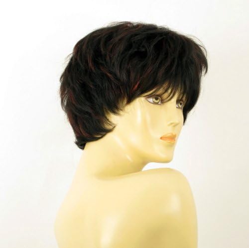 short wig for women 100% natural black and raid wick ref SYLVIE 1b410