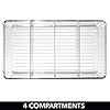 mDesign-Food-Storage-Container--Kitchen-Storage-Box-Divided-into-4-Compartments--Kitchen-Organiser-for-Spices-Jars-Packets-and-More--Clear mDesign Food Storage Container — Kitchen Storage Box Divided into 4 Compartments — Kitchen Organiser for Spices, Jars…