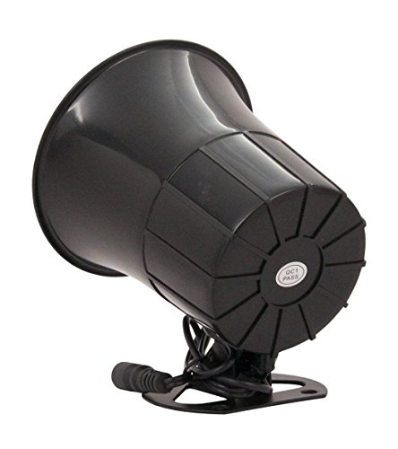 Fortress Security Store (TM) Loud Indoor/Outdoor Weatherproof Black Siren for DIY S02/GSM Home and Business Alarm Security Systems