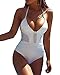 Women's Sexy V Neck Halter Hollow Out One Piece Monokini Beachwear Bikini Swimwuits L