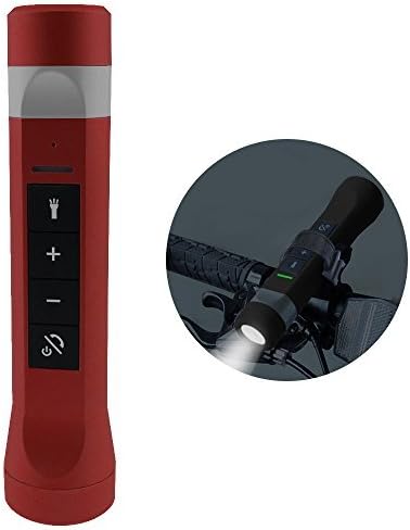 Newest 4-in-1 LED Flashlight,Multifunctional Torch with Stereo Bluetooth Speaker and 2200mah Power Bank Function,with Bike Holder Mount,Nightlight for Outdoor Cycling Sport