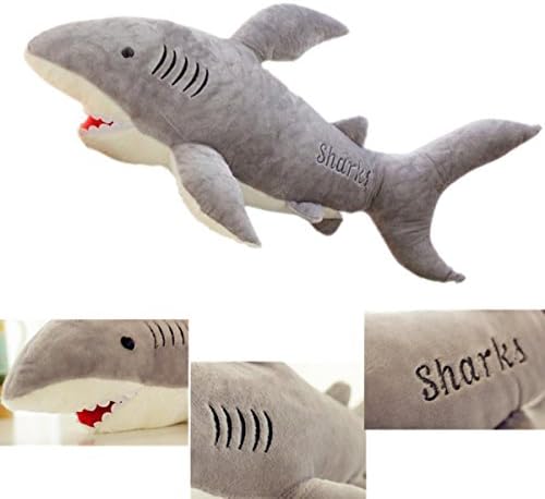 Baby Kids Shark Shaped Plush Doll Animal Bolster Pillow Gift