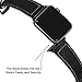 MARGE PLUS Compatible Apple Watch Band 45mm 44mm 42mm, Sweatproof Hybrid Genuine Leather and Silicone Sports Watch Band Replacement for iWatch SE Series 7 6 5 4 3 2 1, Black