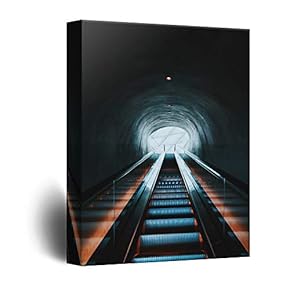 Canvas Wall Art Haunted Creepy Print Gallery Wrap Modern Home Decoration Ready to Hang - 12x18 inches