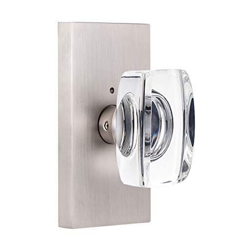 HIEMEY Glass Door Knobs Interior, Crystal Door Knobs with Lock, Privacy Bedroom/Bathroom Door