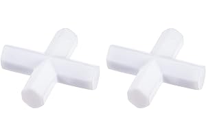 YOKIVE 2 Pcs Magnetic Stir Bar, PTFE Coated Cross Type Stirrer | Great for Lab Liquid Solution Stirring Mixing(White, 1.57-In