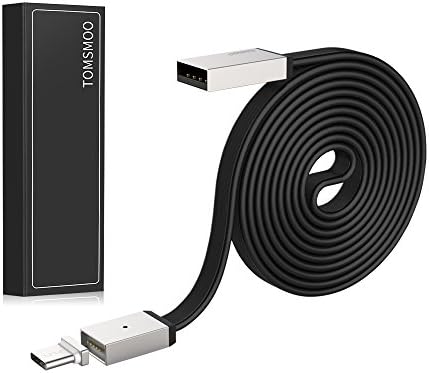 Tomsmoo 5th Generation USB-C Type-C Magnetic Charging and Data Transfer Cable,for Android Samsung S8 HUAWEI Mate9 Oneplus5 Google Pixel Nintendo Switch(3.3ft 2.1A Black)
