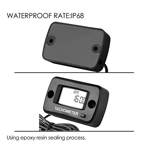 Jayron LCD Digitale Benzine Inductieve Toerenteller Gauge Waterdicht voor Motorfiets Motocross grasmaaier Sneeuwblazer… - Image 6