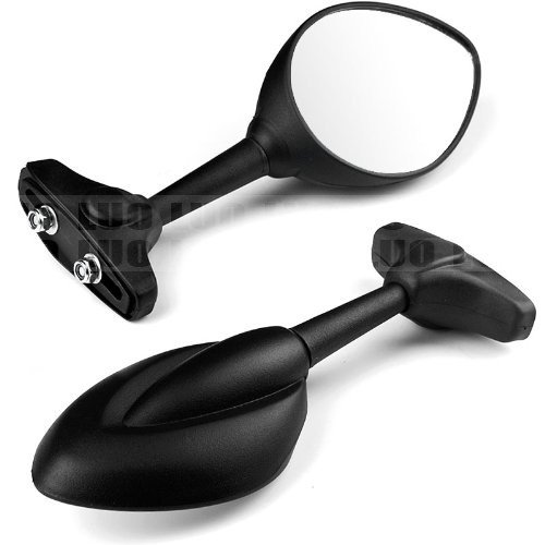 Pair Of Universal Motorcycle Multi Angle Adjustable Chrome Plated Billet Aluminum Handle Bar End Convex Blindsight Rearview Rear View Left & Right Side View Mirrors Fit For Sport Racing Bike Honda NSR 125 CBR 125R 250