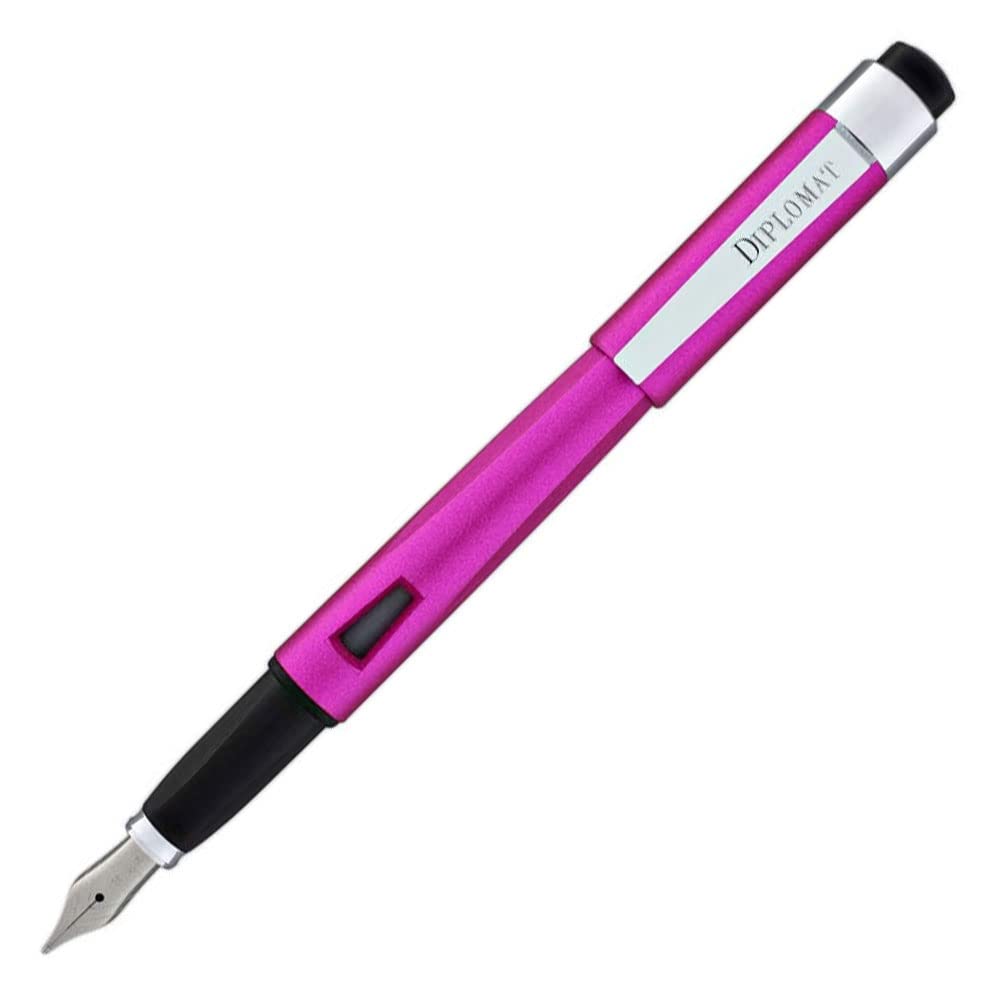 Diplomat Magnum Hot Pink, Cartridge fountain pen with medium nib