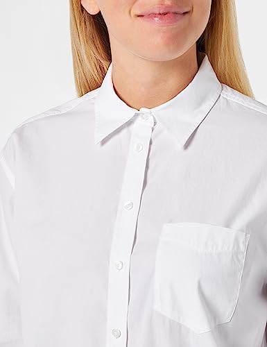 REL Poplin - T-shirt Clássica para Mulheres, Branca, Branca, 40