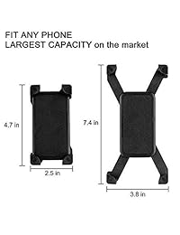 Skytika Ajustable Soporte universal para teléfono para teléfono Antivibración Prevención de caídas Bicicleta Manillar Soporte ajustable para teléfono móvil Abrazadera con 360 Rotar universal para iPhone Android Smartphone GPS