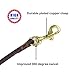 HiCaptain Thin Leather Pet Leash, Durable Dog Leashes Suit for Small Dog Up to 15 lb 00(1/5 inch Wide, 6 Ft) Brown