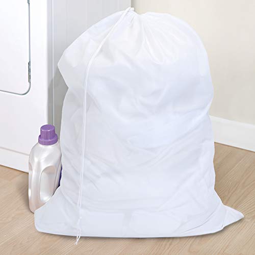 Smart Design Jumbo Laundry Bag with Carry Handle and Push Lock Drawstring Durable Polyester