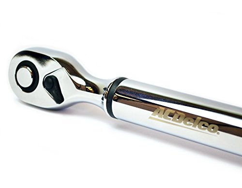 ACDelco Tools 1/2" (Inch) Angle Digital Torque Wrench, Measures 12.5 - 250.7 ft-lbs. Range of Torque, 26-1/4" Length, LCD Display, Audible Notification Buzzer, Vibration & LED Light Flashing,ARM303-4A