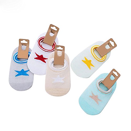 Wintefei 5 Pairs Children Boy Girl Mesh Super Thin Breathable Cotton Summer Baby Soft Stylish Socks - 18036M