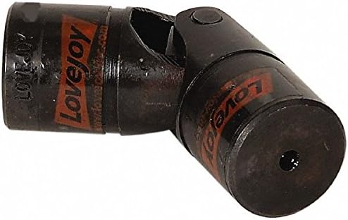 Lovejoy Size D6B Universal Joint, 1/2" Round Bore and 1/2" Round Bore, 1/8" x 1/16" Keyway with Setscrew, 1.00" Outer Diameter, 3.38" Overall Length