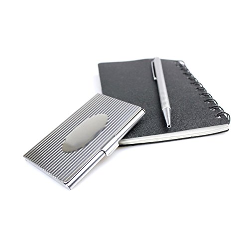 Business Card Holder - Case Stainless Steel Metal Name Card Holder Wallet Case/Organizer Men and Women, Ultra Slim and Thin