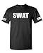 SWAT - Police Novelty raid Law Enforcement - Mens Cotton T-Shirt, L, Black