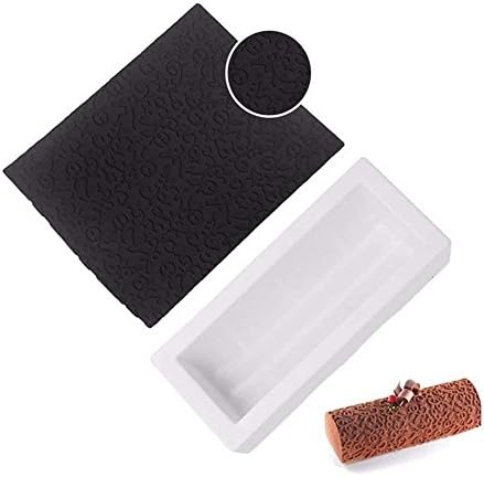 Wewin Arabesque Decorating Mat And Rectangular Box White Silicone Molds Mousse Cake Pan