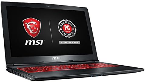 MSI GL62M 7REX-1896US 15.6" Full HD Gaming Laptop Computer Quad Core i7-7700HQ, GeForce GTX 1050Ti 4G Graphics, 8GB DRAM, 128GB SSD + 1TB Hard Drive, Steelseries Red Backlit Keyboard