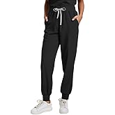 Leaddol Medical Scrub Pants for Women - Mid Rise 4-Way Cargo Jogger Bottoms with 5 Pockets, Wrinkle-Resist, Oversized Fit