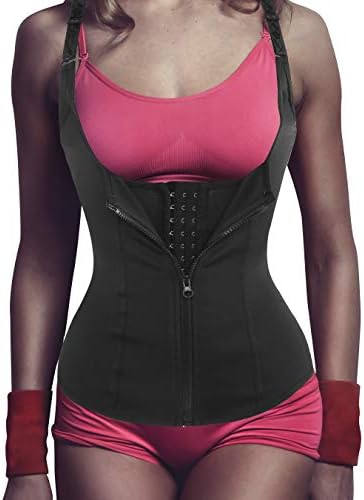 Womens Waist Trainer Corset Vest Slimming Body Shaper Cincher with Zipper & Adjustable Straps for Weight Loss