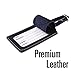 SwissElite Genuine Leather Luggage Tags & Bag Tags 2 pieces Set in 14 Color