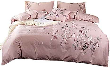 Amazon ピンク 韓式清新風 刺繍模様 布団カバーセット 綿100 掛け布団カバー 枕カバー クイーン 寝具カバーセット オンライン通販