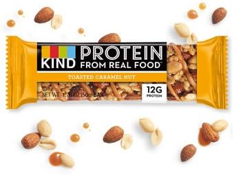 KIND Bar Protein From Real Food Creamy Crunchy 12 G Protein Gluten Free NO Artificial Flavors (Toasted Caramel Nut)