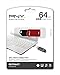PNY Retract USB 2.0 Flash Drive, 64GB (P-FD64GRTC-GE)