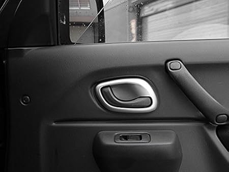 Amazon Accesments Jimny ジムニー ドアハンドルカバー インテリアパネル 傷防止 パーツ 2p クロムメッキ Jm014 室内ドアハンドル 車 バイク