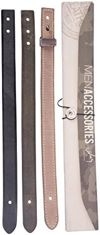 Velez Men's Accessory Full Grain Genuine Real Leather Black Brown Beige Fitted Wrist Bracelet Belt Set Kit de Brazaletes de Cuero para Caballero U