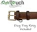 Soft Touch Collars - Padded Leather Dog Collar, Custom Handmade Hand Tooled with Genuine Real Leather, Large Brown