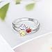 Lam Hub Fong Personalized Mother Rings with 3 Birthstone Mother Daughter Rings Sterling Silver Ring for Women