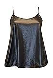 FashionMark Women's New Strappy Wet Look PVC Camisole Vest Top