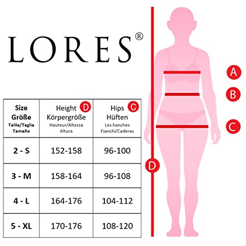LORES Nude Women's 20 Denier Classic Plain Semi Sheer Full Stockings Natural Stockings Trocadero