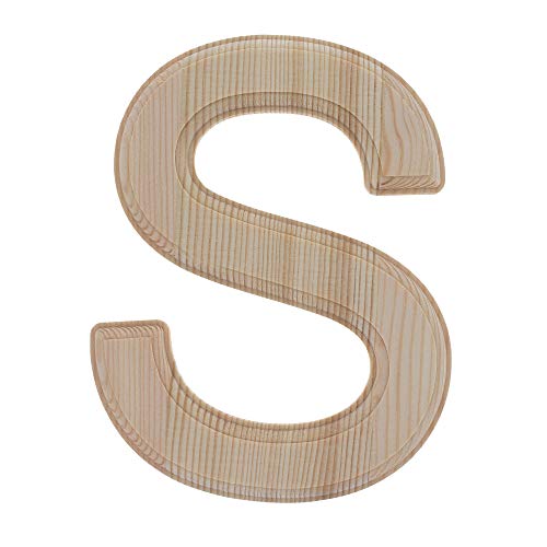 BestPysanky Unfinished Wooden Letter S (6.25 Inches)