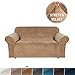 H.VERSAILTEX Real Velvet Sofa Slipcover High Stretch Rich Velvet Plush 1-Piece Sofa Cover/Loveseat Furniture Cover/Slipcover, Machine Washable, Upgraded Version Couch Cover, 2 Seater, Luggage