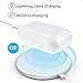 Wireless Charging Case with Sync Button Compatible with Airpods 1 & Airpods 2, Air pods Charging Case Replacement, 450mAh Built-in Battery (White)