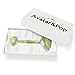 Real Jade Roller for Face | Anti Aging Facial Massager for Women and Men | 100% Natural Green Nephrite | Double Face-Lift Massage Tool by Avatar&Pop