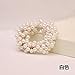 LOVEF 3 Pcs Fashion Women Pearls Beads Hair Band Rope Scrunchie Ponytail Holder