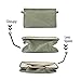 StorageWorks Storage Basket, Foldable Polyester Linen Cloth Bin Organizer, Olive, Large, 3-Pack