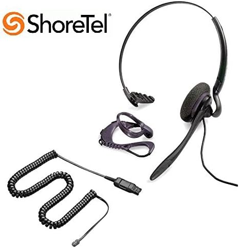 ShoreTel Compatible Plantronics H141N Ultra Noise-Canceling VoIP Headset Bundle for ShoreTel IP Phones: 100, 212, 230, 230G, 265, 530, 560, 560G, 565, 565G, 655